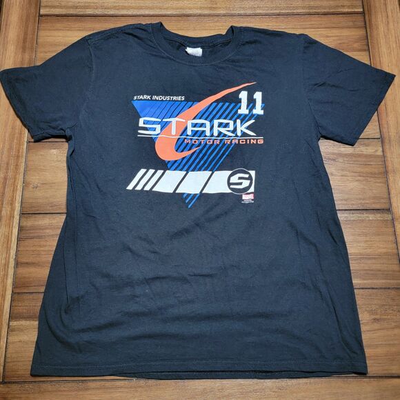 Stark Industries Graphic SS Black Tee "Stark Motor Racing" - Size Large (Youth) - Picture 2 of 5